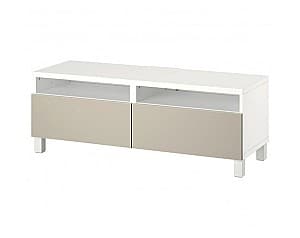 Comoda TV IKEA Besta White/Lappviken/Stubbarp light gray / Beige