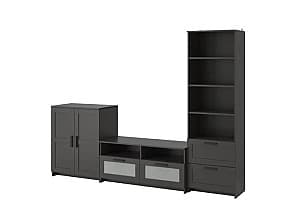 Living IKEA Brimnes black 258x41x190 cm