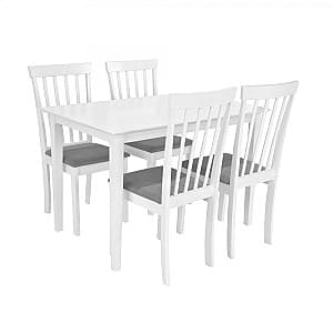 Set de masa cu scaune DP Houston White (4 scaune)