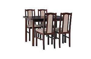 Set de masa cu scaune Drewmix Max 4S + Boss 7 (4 scaune) Brown