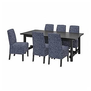 Set de masa cu scaune IKEA Nordviken/Bergmung Ryrane albastru