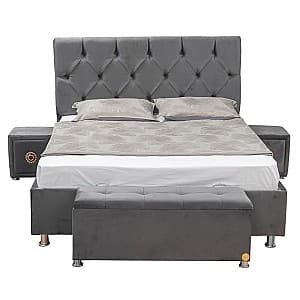 Кровать StarM Button-2 Grey