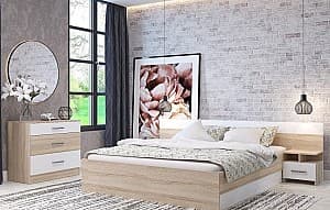 Dormitor Ideal Mobila Lesi Sonoma Oak/White