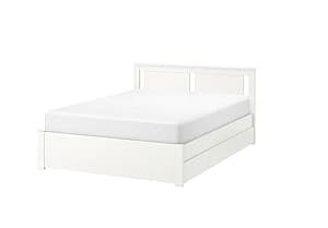 Pat IKEA Songesand White Luroy 140×200 cm (4 cutii depozitare)