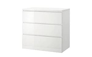 Comoda IKEA Malm white 80×78 cm (3 sertare)