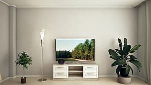 Comoda TV PS TVX-180 1.8m (frezare) corton/alb