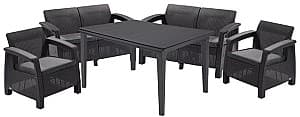 Set de mobila de grădină Keter Corfu Fiesta Set Graphite/Gray