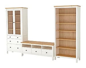 Living IKEA Hemnes white/brown 326x197 cm