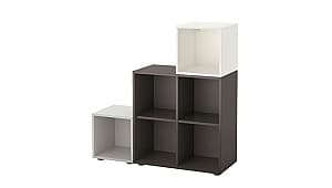 Etajera IKEA Eket white / dark gray / gray 105x35x107 cm