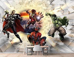 3D Фотообои Art.Desig Супергерои_2, Marvel 3D эффект