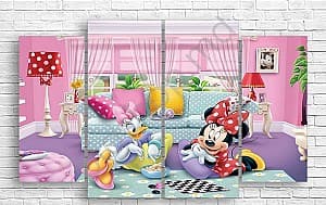 Tablou multicanvas Art.Desig DISNEY, MINNIE ȘI DAISY