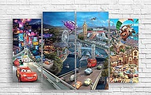 Tablou multicanvas Art.Desig DISNEY, CARS EUROPE