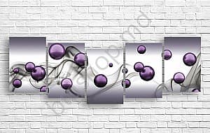 Tablou multicanvas Art.Desig BALOANE VIOLET, CU EFECT 3D