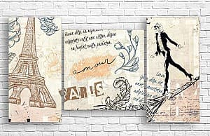 Модульная картина Art.Desig Париж и мода, рисунок