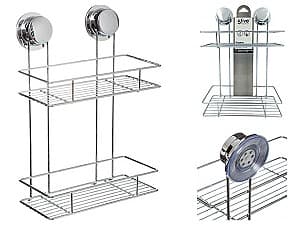 Etajera Five 2 nivele pe ventuze 36.5X25X13.5cm
