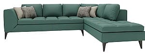 Canapea de colt Dogtas LUCCA PLUS (290*225 cm) turquoise velvet