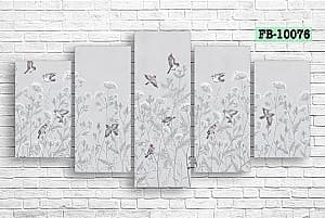 Tablou multicanvas Art.Desig Flowers and birds FB-10076