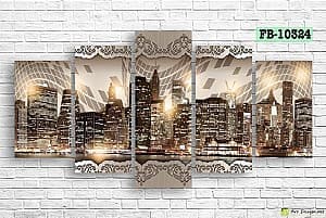 Tablou multicanvas Art.Desig Night city FB-10324