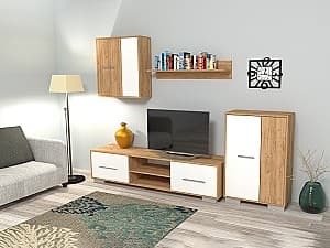 Living Confort-NV Zeta Stejar Craft Auriu/Alb Diamant