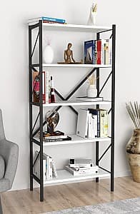 Etajera Fabulous Shelves Metal 5 sectiuni (White/Black)