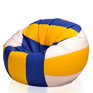 Fotoliu Beanbag Ares XL Blue Yellow White