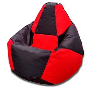 Пуф Beanbag Pear Chess XXL Black Red