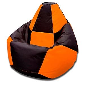 Пуф Beanbag Pear Chess XXL Black Orange