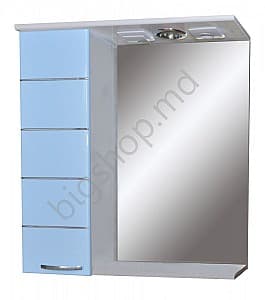 Зеркало для ванной S-M Modern 60 Белый-голубой