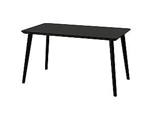 Стол деревянный IKEA Lisabo black 140x78 см