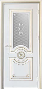 Межкомнатная дверь Спирит Sorento белая эмаль со стеклом (800 мм)