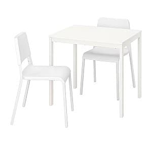 Set de masa cu scaune IKEA Vangsta/Teodores 80x120 Alb (1+2)