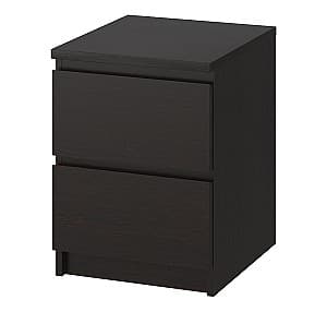 Прикроватная тумбочка IKEA Malm black-brown 40x55