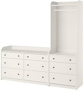 Прихожая IKEA Hauga открытый шкаф/1 полка 208x199 Белый