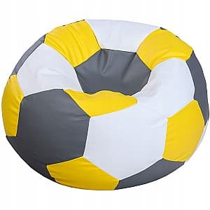Пуф Beanbag Ares L Gray White Yellow