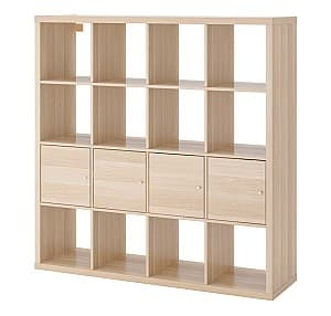 Etajera IKEA Kallax stejar 147x147 ( 4 organizatoare )