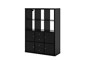 Стеллаж IKEA Kallax black-brown 112×147 см