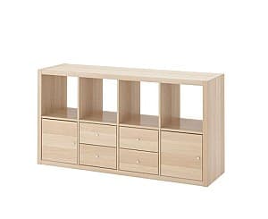 Стеллаж IKEA Kallax  antique oak 147×77 cm (4 организатора)