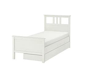 Pat IKEA Hemnes Luroy 2 cutii depozitare 90х200 Alb