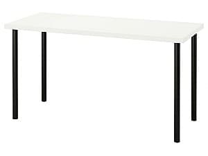 Masa de birou IKEA Lagkapten/Adils 140x60 (Alb/Negru)