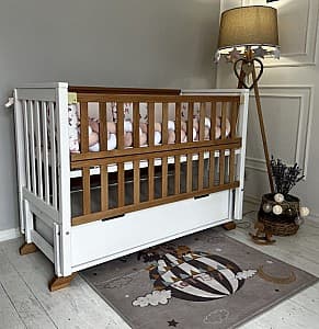 Кроватка Goydalka Alex (1B25-12) Белая/Орех