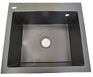 Chiuveta de bucatarie Tornado NIKOLI 510x565 Obsidian