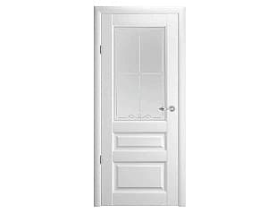 Межкомнатная дверь Albero Ermitaj-2 Vinil White 700 мм (со стеклом )