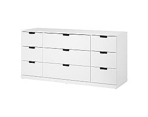 Comoda IKEA Nordli white 160x76 cm (9 sertare)