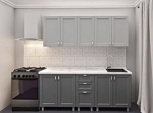 Bucatarie PS Lena 2 m (vopsita, frez. Modern) Gri Deschis/Gri