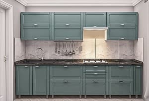 Кухня PS Квадро 3 м (краска, фрез. Модерн) Зеленый