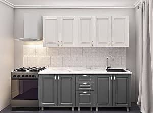 Bucatarie PS Lena 2 m (vopsita, frez. Clasic) Alb/Gri