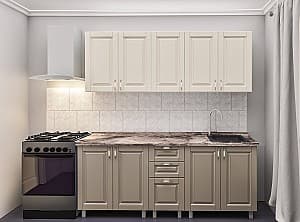Кухня PS Лена 2 м (краска, фрез. Классик) Бежевый/Капучино