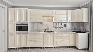 Кухня PS ЭКО 4.1х0.9 м (краска, фрез. Классик) Бежевый