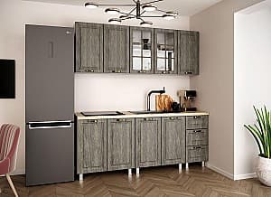 Bucatarie ML Mobila Liverpool 2 m Alb/Stejar Englez(Maro)