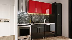 Кухня PS Мини (High Gloss) 1.6 m Red/Black